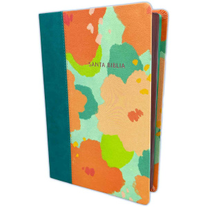 Biblia RVR1960 Letra Gigante Floral Símil Piel 14pt