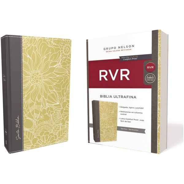 Biblia RVR77 Ultrafina Mediana Ocre/gris