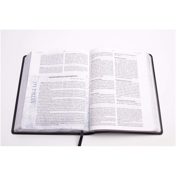 Biblia de Estudio de Apologética negro imitación piel - Image 2