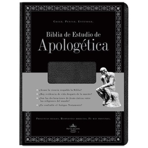 Biblia de Estudio de Apologética negro imitación piel