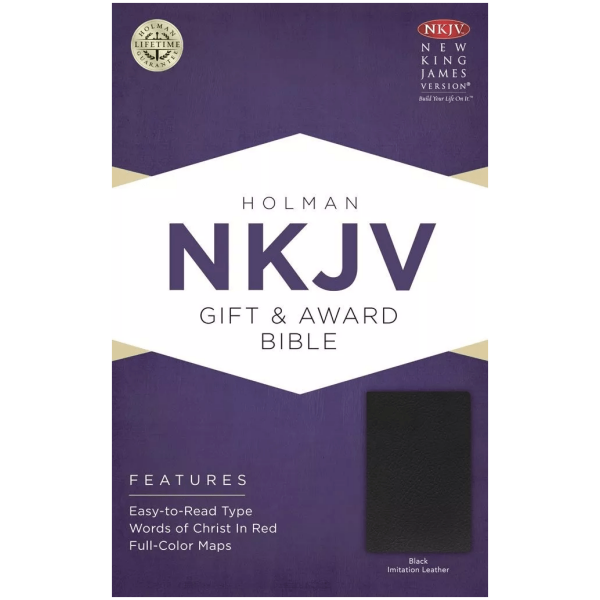 Biblia Gift & Award Bible-nkjv, Imitación Piel Negro