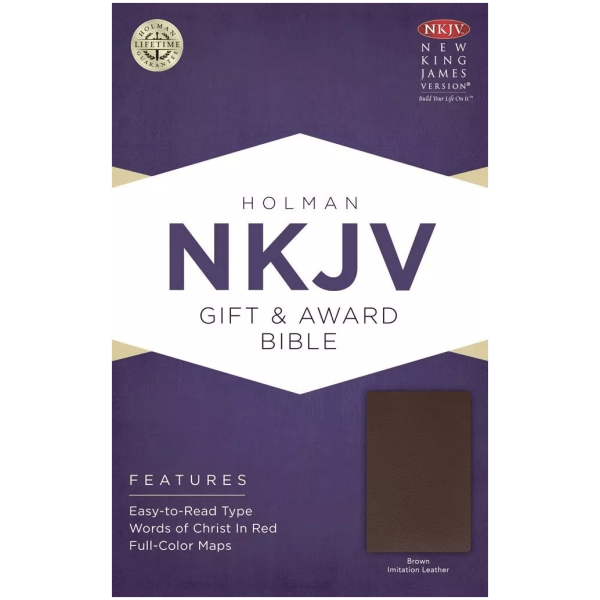 Biblia Gift & Award Bible-nkjv, Imitación Piel Cafe