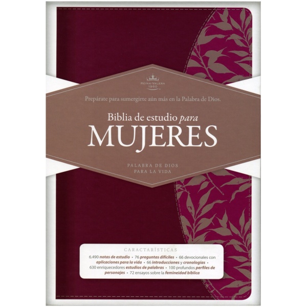 Biblia De Estudio Mujer Vino fucsia índice