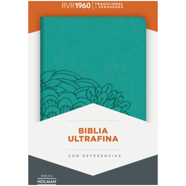 RVR 1960 Biblia Ultrafina, aqua símil piel