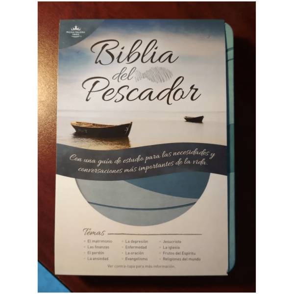 Biblia De Pescador, Imitación Piel, Azul Cobalto