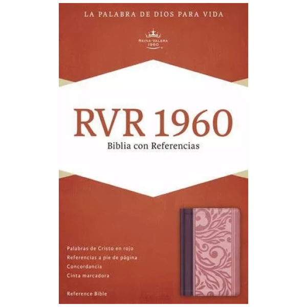 Biblia Con Referencias Rvr1960, Rosa/vino, Imitación Piel