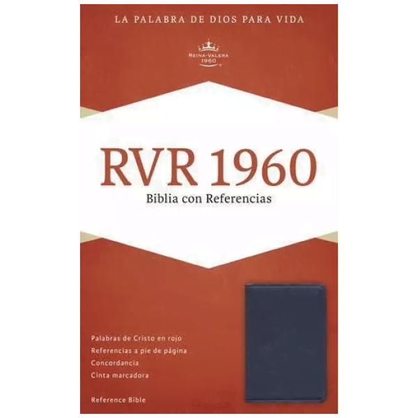 Biblia Con Referencias Rvr1960 Azul Zafiro, Imitación Piel