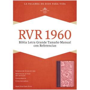 RVR 1960 Biblia Letra Grande Tamaño Manual con Referencias,