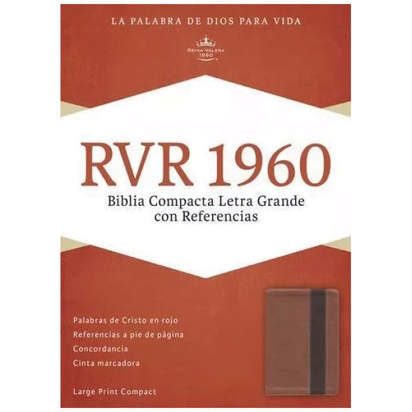 Biblia Compacta Con Referencias Rvr1960, Cobre/marrón