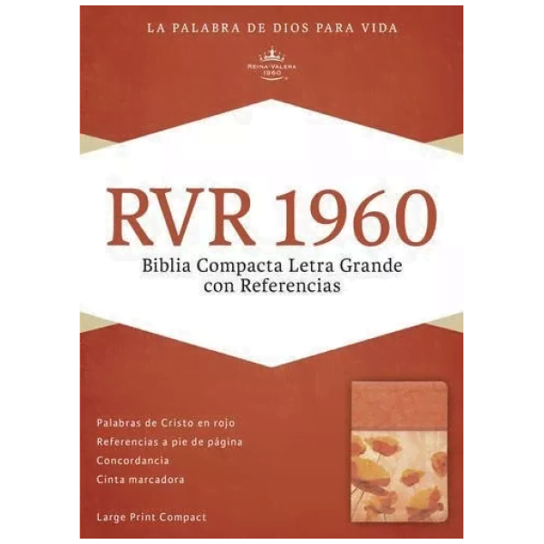 Biblia Compacta Con Referencias Rvr1960, Naranja/coral