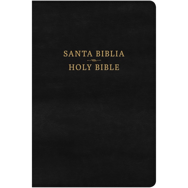 Biblia Bilingüe Negro Imitación Piel