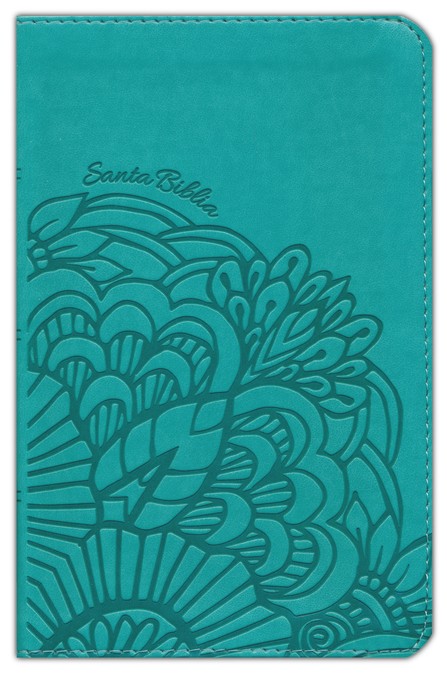 Rvr1960 Biblia Compacta Letra Grande Aqua, Símil Piel Con Índice