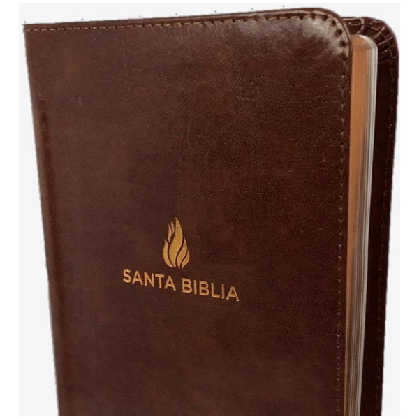Biblia Compacta Letra Grande Rvr1960, Piel Fabricada Marrón - Image 2