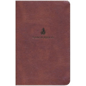 Rvr1960 Biblia Compacta Letra Grande Marrón, Piel Fabricada Con Índice