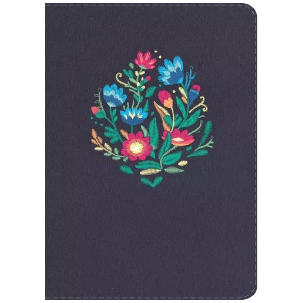 Biblia Compacta Nvi, Azul Bordado Sobre Tela