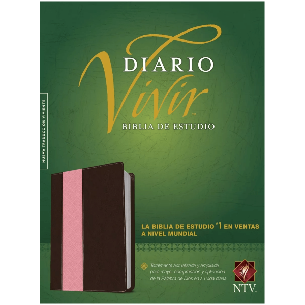 Biblia De Estudio Del Diario Vivir Ntv , Sentipiel Rosa/cafe