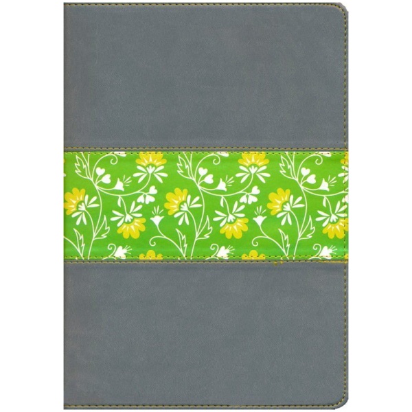 Biblia Edición Estudio Diario Vivir Ntv Imit Piel Gris/verde - Image 2