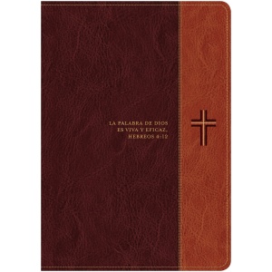 Biblia RVR60 de estudio diario vivir sentipiel café/café cla