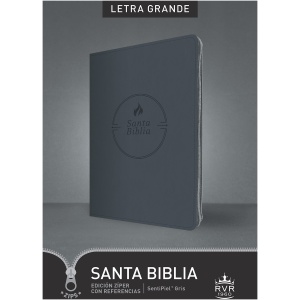 Biblia RVR60 Edición Zíper Referencias Negro Flama