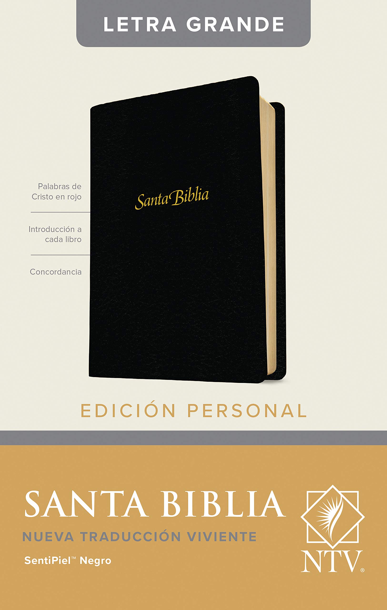 Santa Biblia NTV, Edición Personal Letra Grande Sentipiel negro