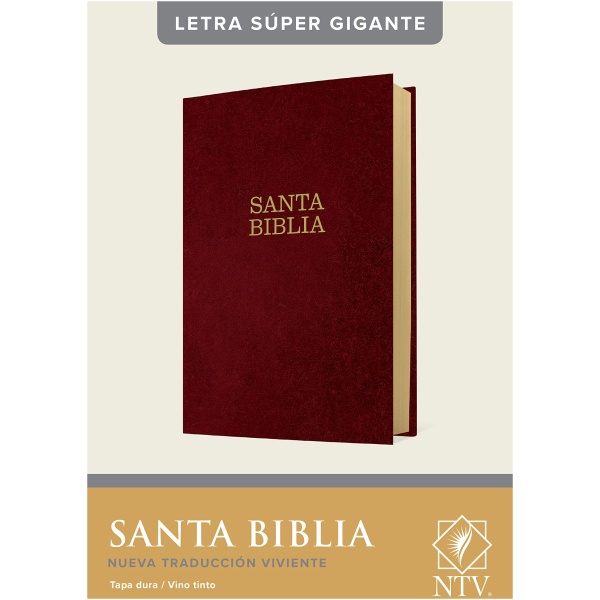 Biblia Ntv Letra Súper Gigante Tapa dura vino tinto
