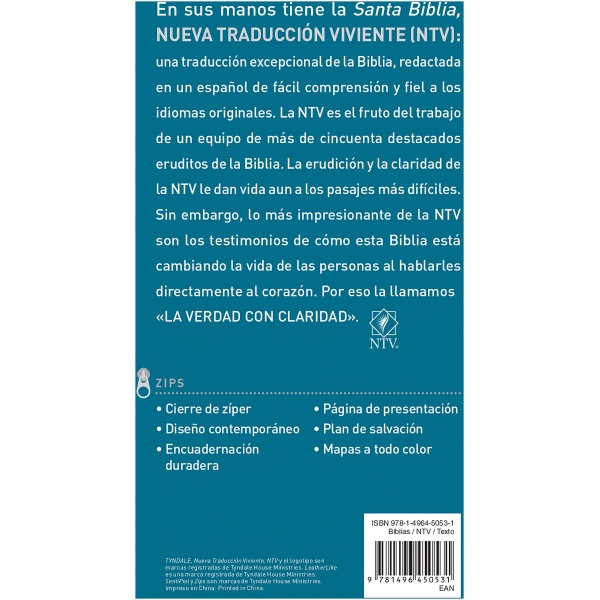 Biblia NTV Edición Zíper Océano - Image 2