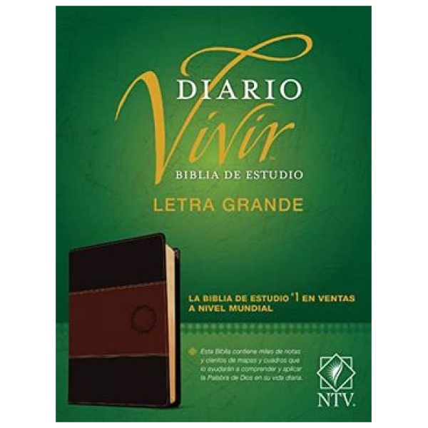 Biblia NTV De Estudio Del Diario Vivir Letra Grande Manual Café Café claro