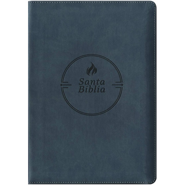 Biblia RVR60 Letra Grande con Cierre Referencias Índice Azul - Image 3