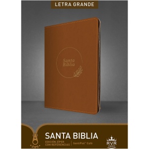 Biblia RVR60 Letra Grande con Cierre Referencias e Índice Café