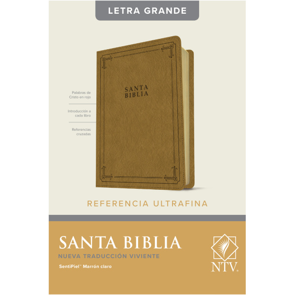 Biblia NTV de Referencia Ultrafina Letra Grande marrón índice
