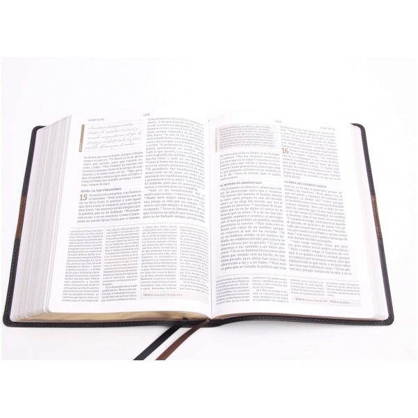 RVR 1960 Biblia de estudio Spurgeon negro/marrón símil piel - Image 2