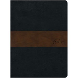 RVR 1960 Biblia de estudio Spurgeon negro/marrón símil piel