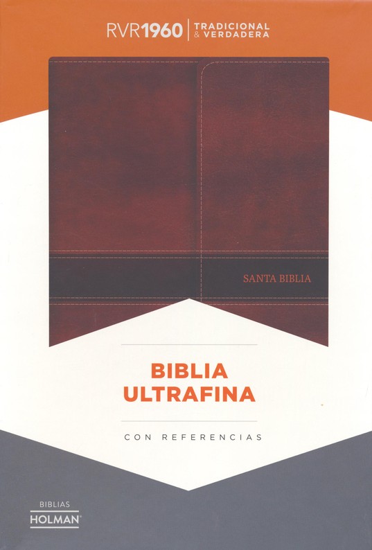 RVR 1960 Biblia Ultrafina, marrón símil piel y solapa con im - Image 3