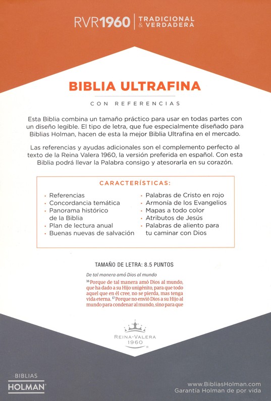 RVR 1960 Biblia Ultrafina, marrón símil piel y solapa con im - Image 7