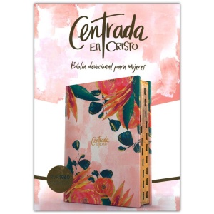 Biblia Rvr1960 Centrada En Cristo Floral Símil Piel Índice