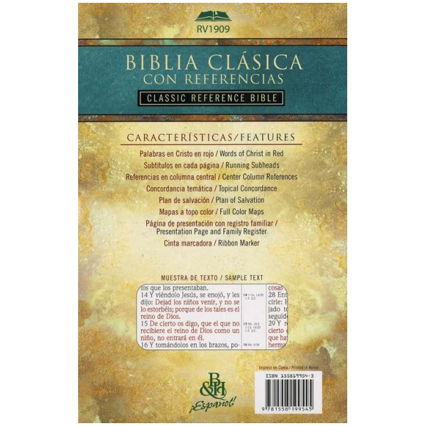 RV 1909 Biblia Clásica con Referencia negro imitación piel - Image 5