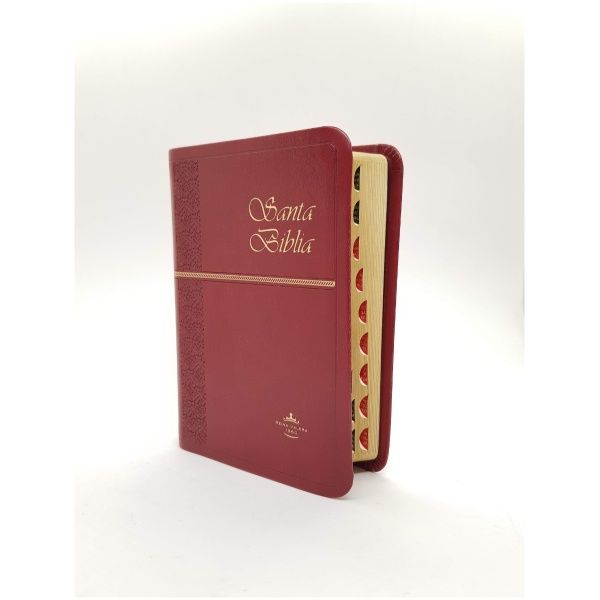 Biblia RVR60 Bolsillo Fina Imit. Piel Vino índice