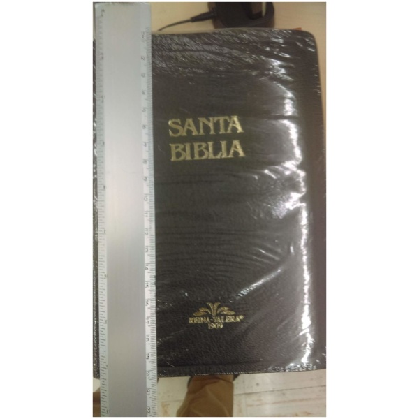 Biblia RV09 Mediana 1909 Imit Piel Negro Vr055 - Image 4
