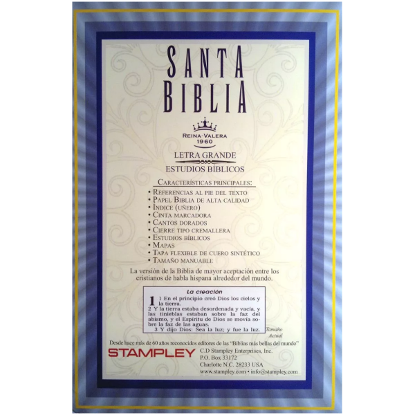 Santa Biblia Reina Valera 1960 Letra Grande Estudio - Image 3
