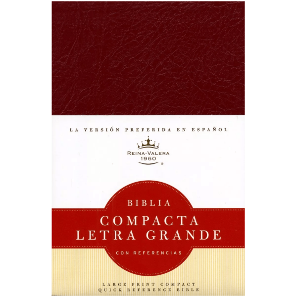 Biblia Compacta Rvr1960, Referencias, Rojizo, Imitación Piel