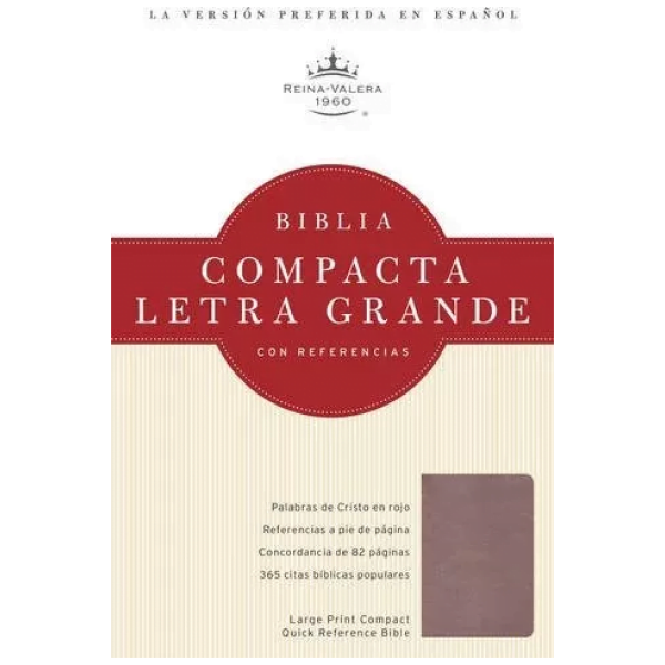 Biblia Compacta Con Referencias Rvr1960, Cristal Rosa