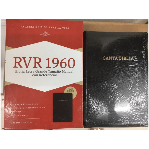 Biblia Tamaño Manual Rvr1960, Piel Fabricada, Con Cierre