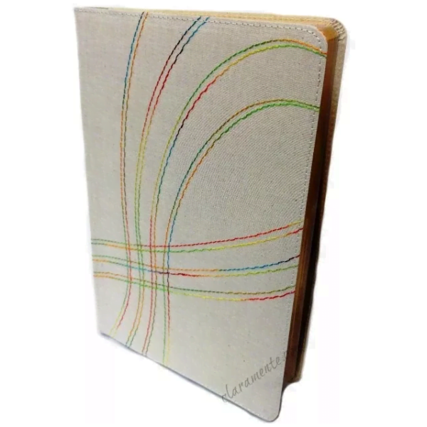 Rvr 1960 Biblia De Estudio Arco Iris, Bordado, Colores, Tela