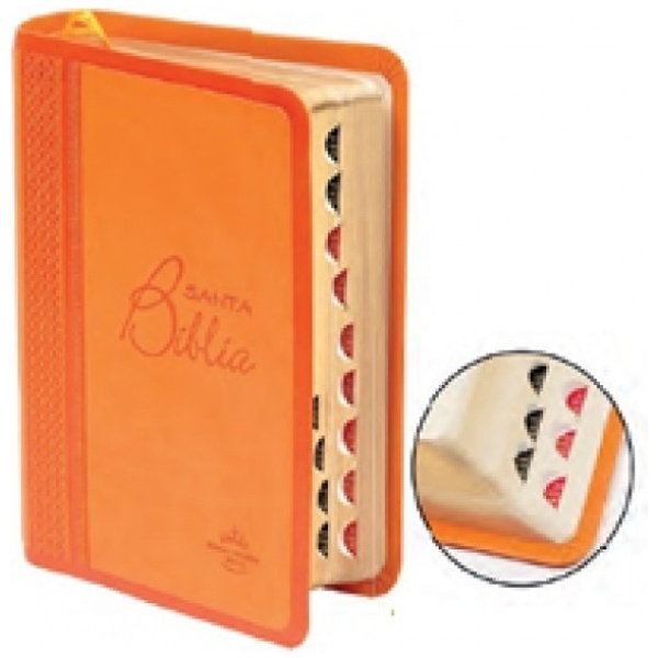 Biblia bolsillo Imit. Piel índice Naranja - Image 2