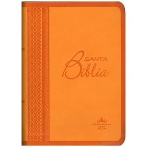 Biblia bolsillo Imit. Piel índice Naranja