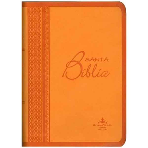 Biblia bolsillo Imit. Piel índice Naranja