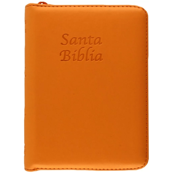 Biblia Bolsillo Con Cierre Rvr1960, Naranja