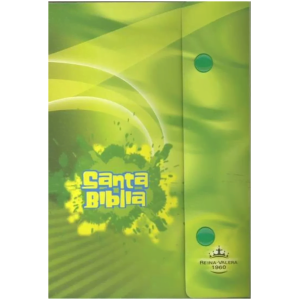 Biblia Tamaño Manual Rvr1960 Tapa Verde Vinil Con Broche