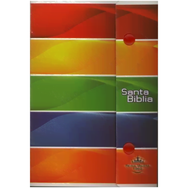 Biblia Tamaño Manual Rvr1960 Tapa Multicolor Vinil Con Broch