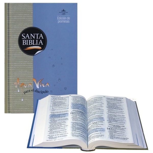 Biblia Agua Viva de Promesas Azul Rvr063c Pjr